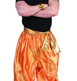 Broek Ali Baba deluxe goud/oranje met band