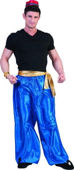 Broek Ali Baba deluxe blauw met band