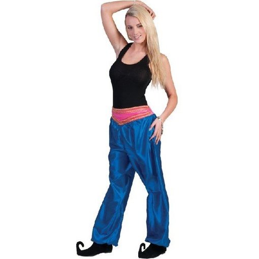 Broek Ali Baba vrouw deluxe blauw