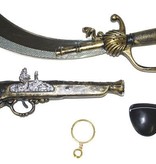 Piraten set 4 delig zwaard/pistool