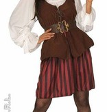 Traditionele piratendame kostuum