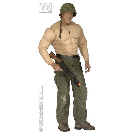 Spierballenshirt Bodybuilder kostuum