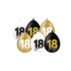 Ballonnen Celebration 18 Jaar Wit/Goud/Zwart (6st)