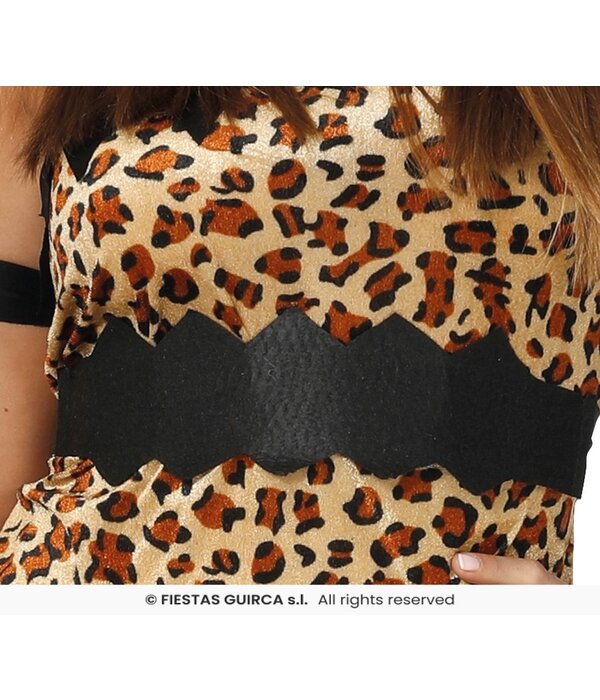 Jurk Holbewoner Troglodyte Panterprint