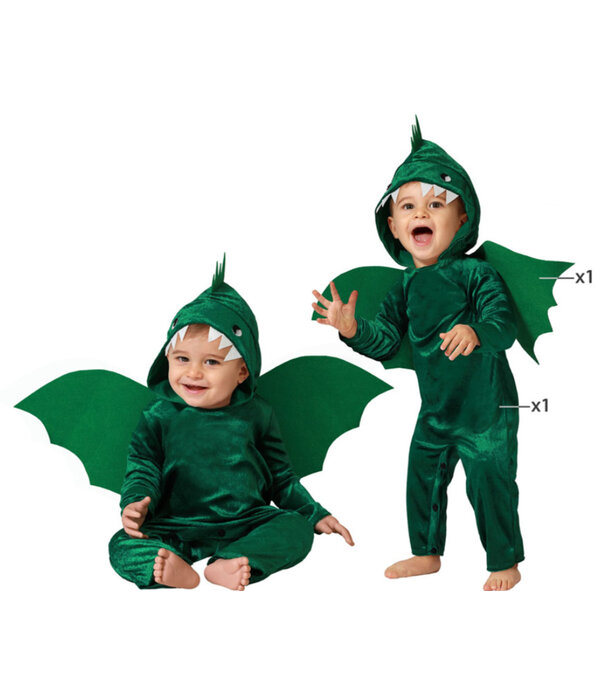 Baby Peuter Groen Drakenpakje