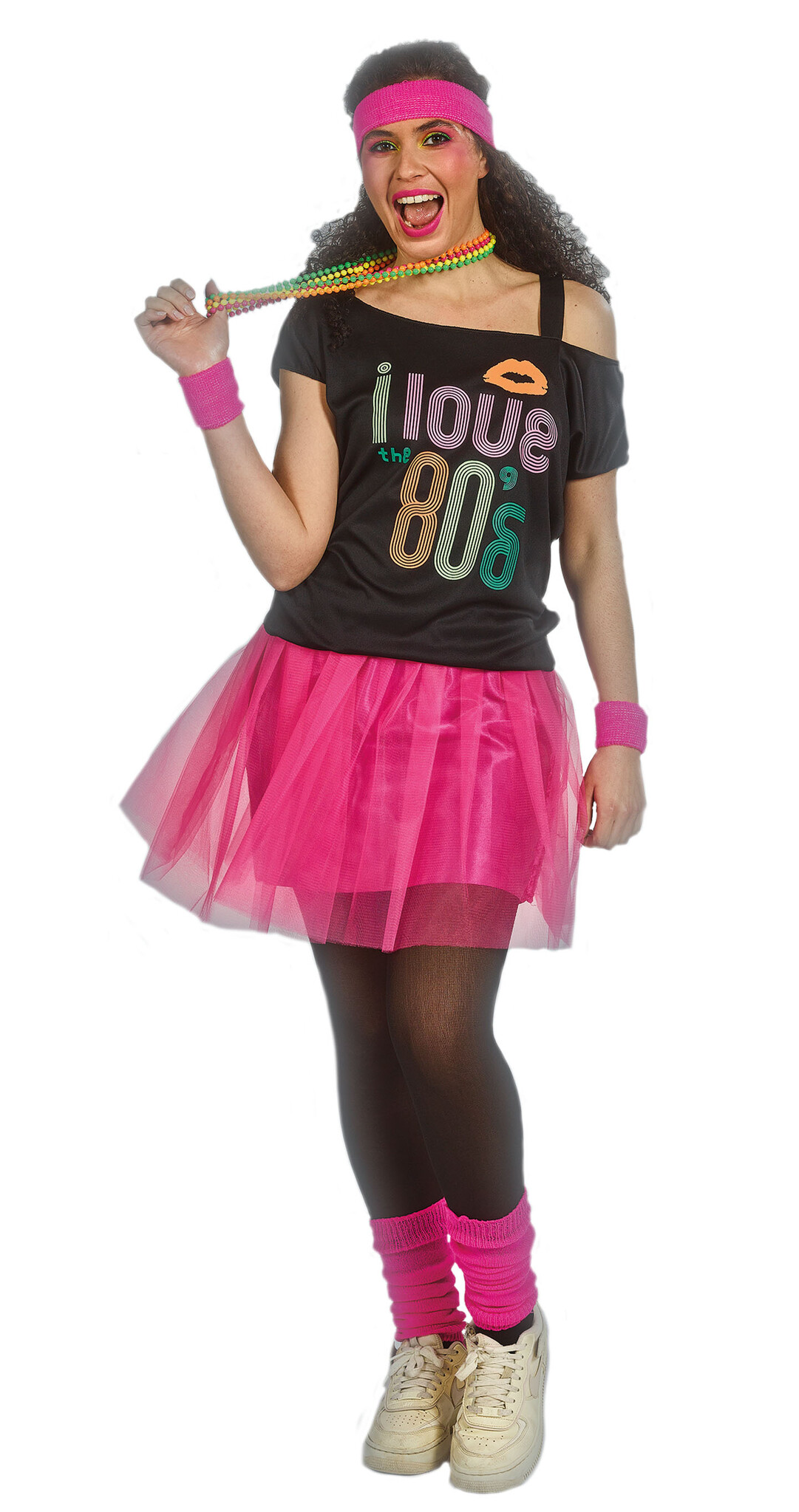 I Love 80's Verkleedset Fuchsia Jessica (7-delig)