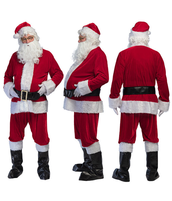 Kerstman S. Claus Kostuum Professional 10-delig (L/XL)
