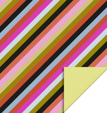 Multi Stripes & Yellow Inpakpapier (70x300cm)