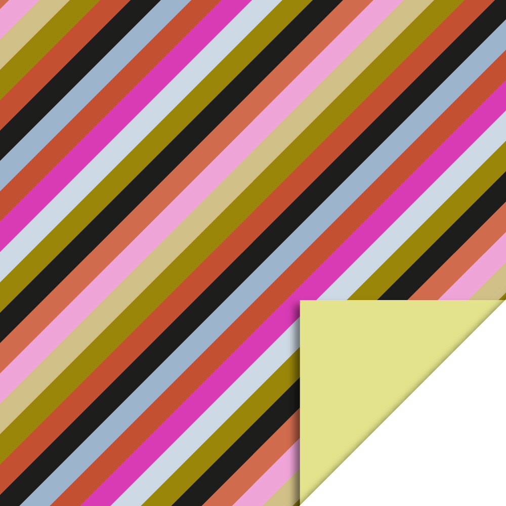 Multi Stripes & Yellow Inpakpapier (70x300cm) afbeelding