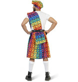 Schotse Kilt Regenboog met Baret Heren