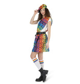 Schotse Kilt Regenboog met Baret Dames