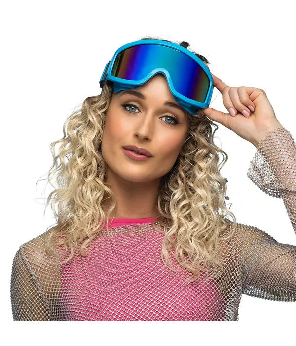 Party Skibril Neon Blauw