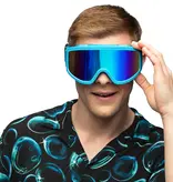 Party Skibril Neon Blauw