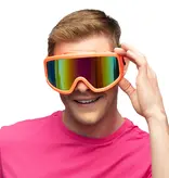 Party Skibril Neon Oranje