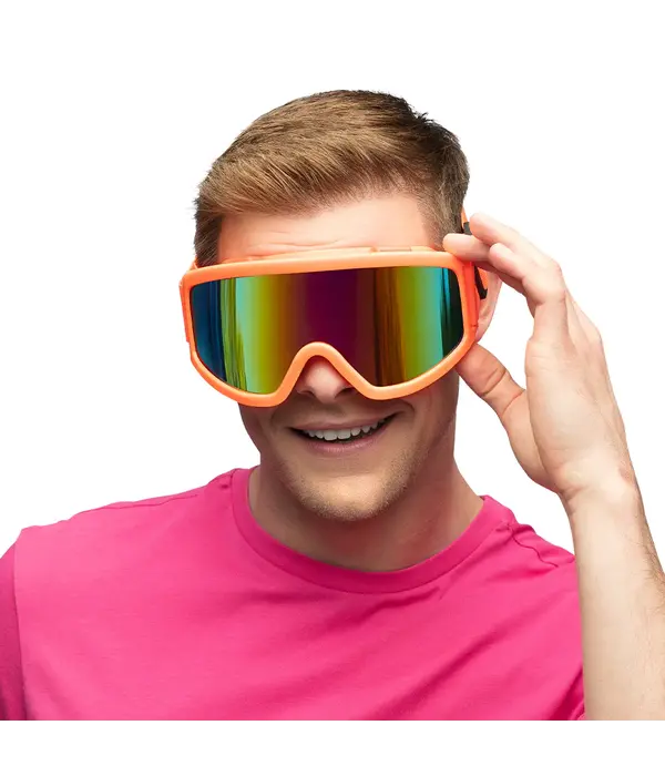 Party Skibril Neon Oranje