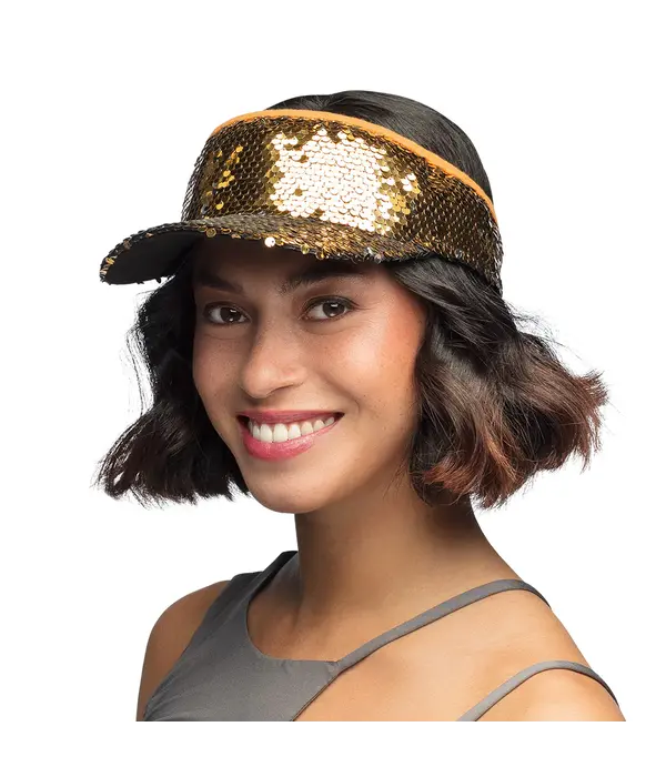 Zonneklep Blitz Pailletten Goud