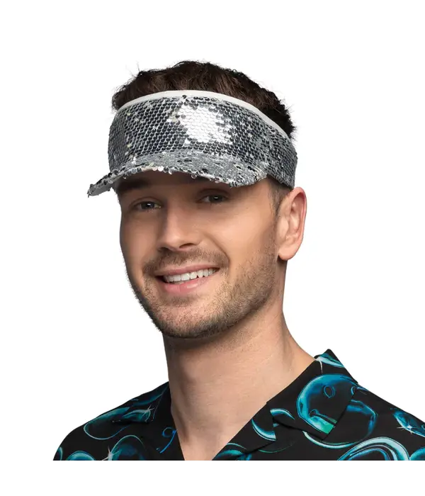 Zonneklep Blitz Pailletten Zilver