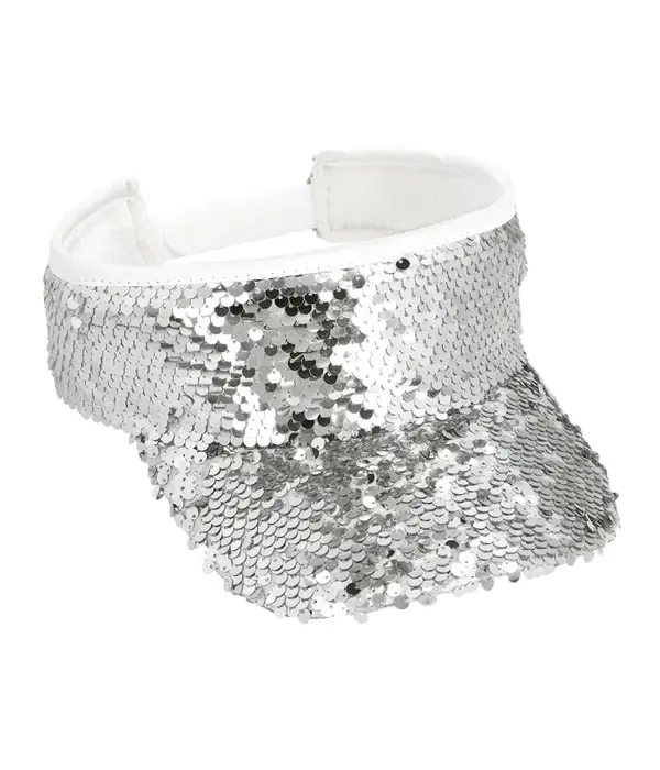 Zonneklep Blitz Pailletten Zilver