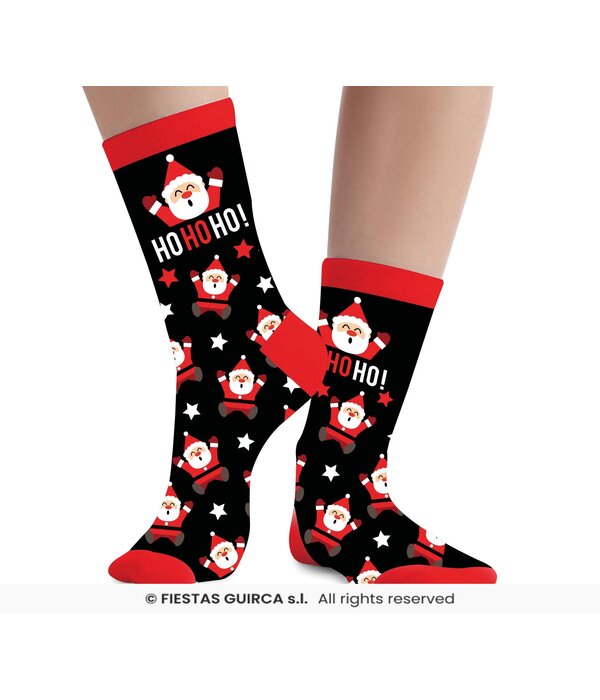 Kerstsokken Kertman Ho Ho Ho! Kind Zwart