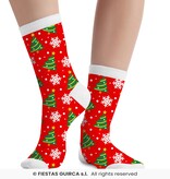 Kerst Sokken Kerstboom Kind Rood