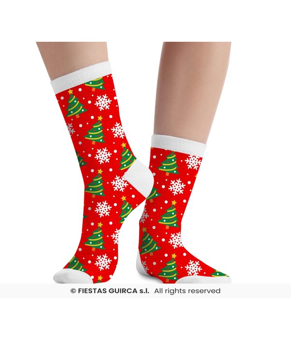 Kerst Sokken Kerstboom Kind Rood