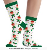 Kerst Sokken Elfjes Volwassenen Wit