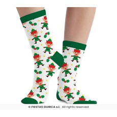 Kerst Sokken Elfjes Volwassenen Wit