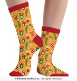 Sokken Kerstballen Oker Geel Kind