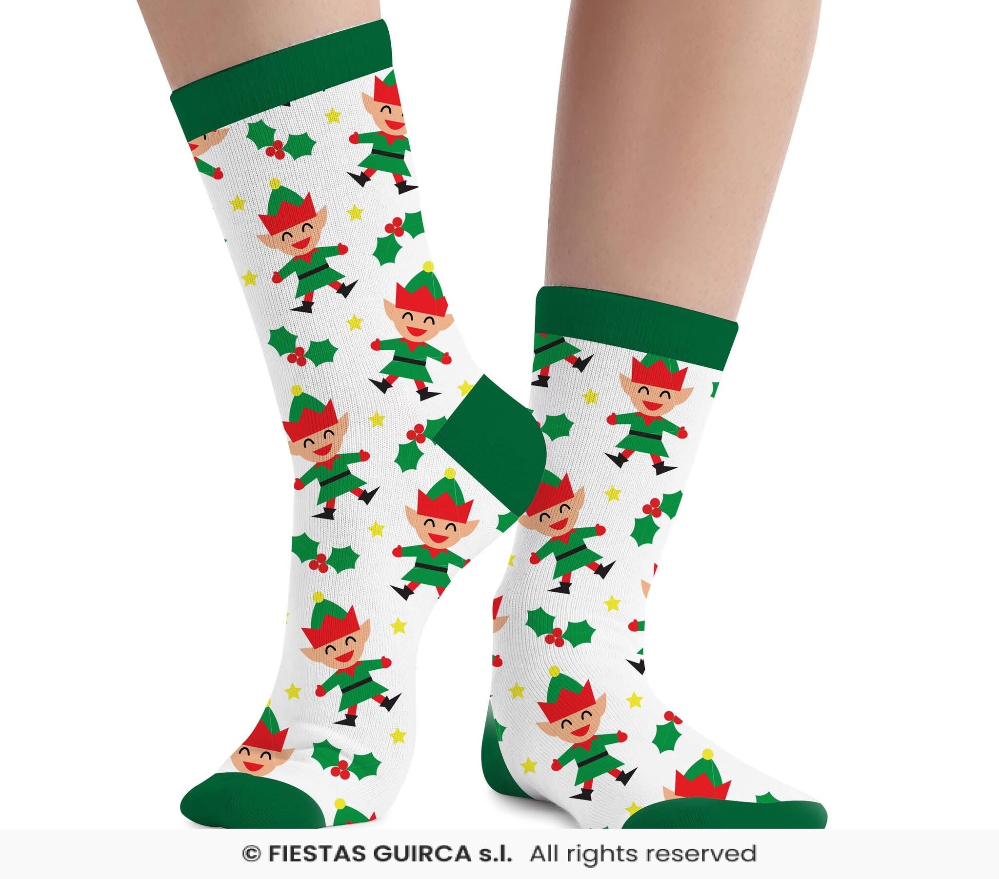 Kerst Sokken Elfjes Kind Wit