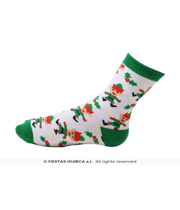Kerst Sokken Elfjes Kind Wit