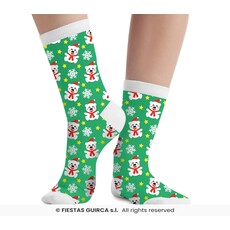 Kerst Sokken Ijsbeer Volwassenen Groen