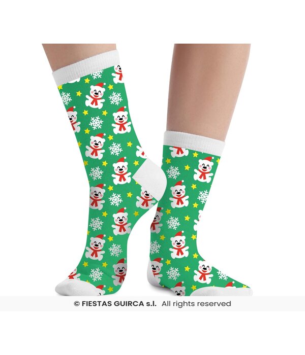 Kerst Sokken Ijsbeer Volwassenen Groen