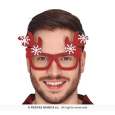 Rendier Gewei Bril Rood