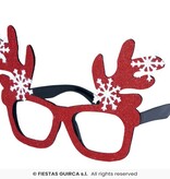 Rendier Gewei Bril Rood