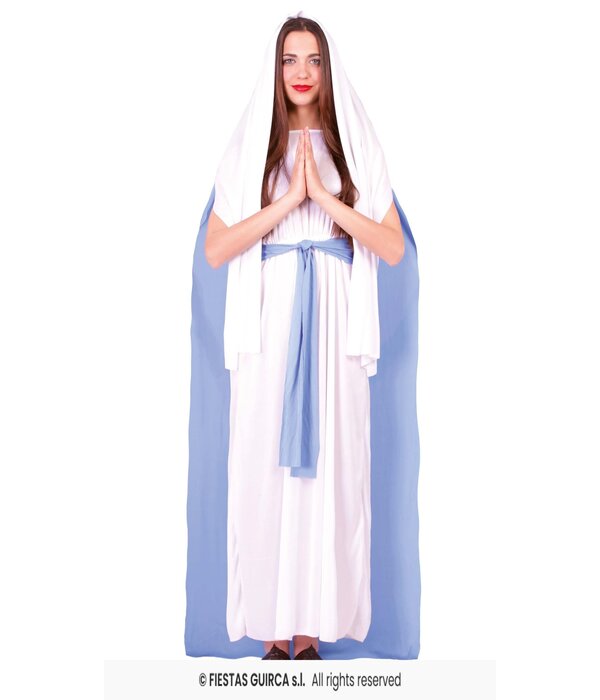 Maria Verkleedkleding Dames Blauw/Wit