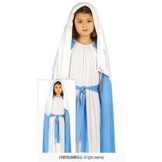 Maria Verkleedkleding Meisje Blauw/Wit