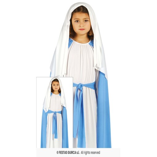 Maria Verkleedkleding Meisje Blauw/Wit
