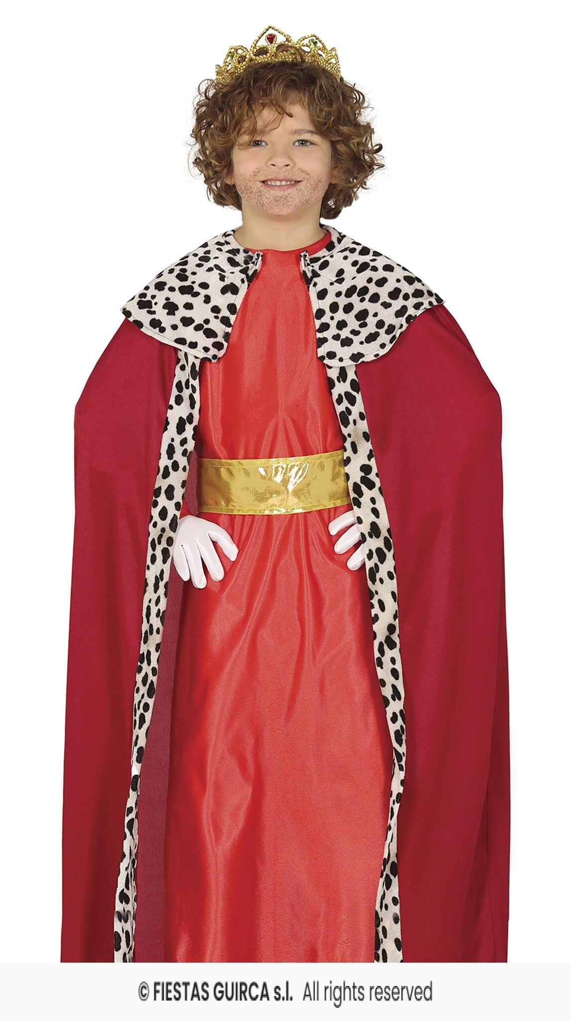 Guirma - Koning Prins & Adel Kostuum - Drie Koningen Rood - Jongen - rood - 3 - 4 jaar - Kerst - Verkleedkleding