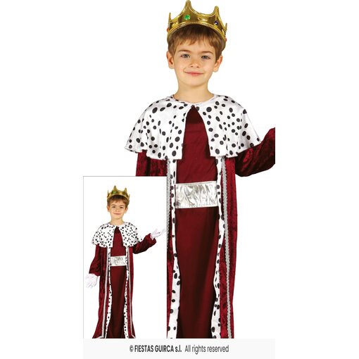 Magisch Verkleedpak Koning Kind Rood