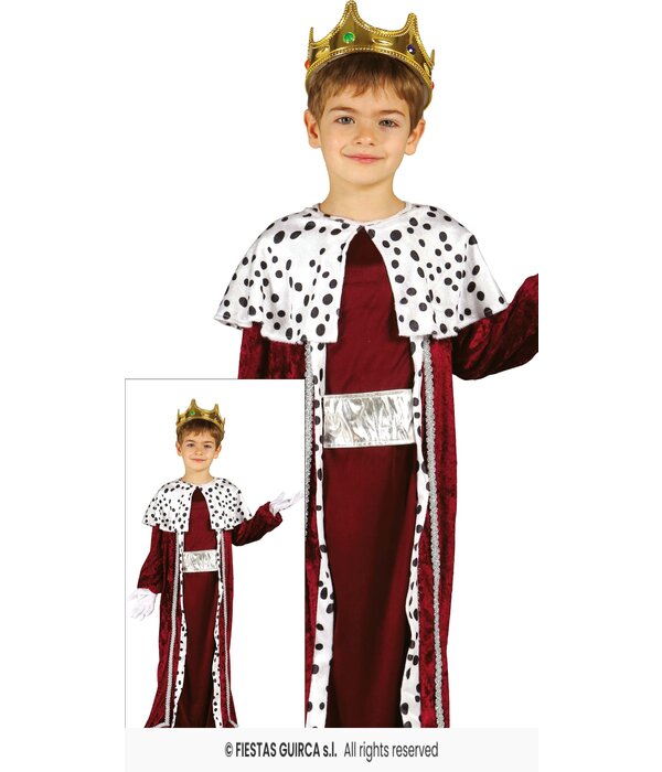 Magisch Verkleedpak Koning Kind Rood