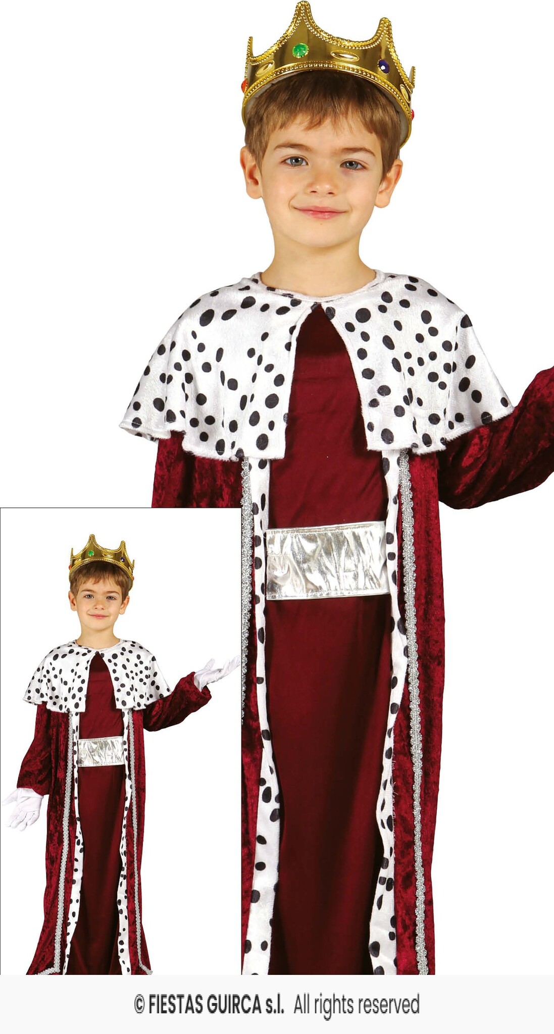 Magisch Verkleedpak Koning Kind Rood afbeelding
