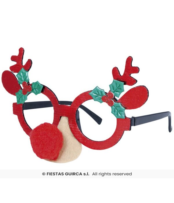 Bril Rendier Rood Funny Nose