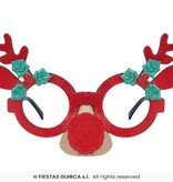 Bril Rendier Rood Funny Nose