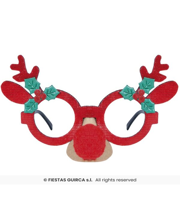 Bril Rendier Rood Funny Nose