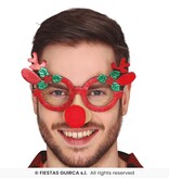 Bril Rendier Rood Funny Nose