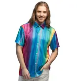 Blouse Relaxed Rainbow Stripes Heren
