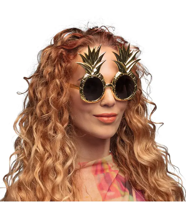 Partybril Ananas Metallic Goud
