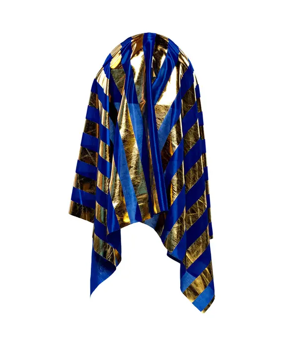 Hoed Farao Blauw/Goud Lang