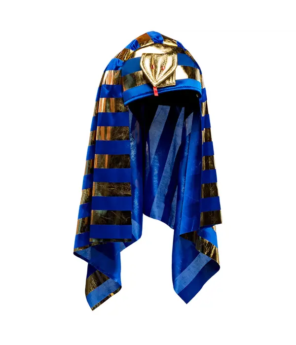 Hoed Farao Blauw/Goud Lang