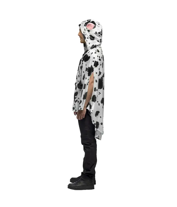Poncho Koeienprint Volwassenen
